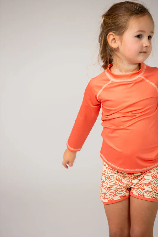 Ducksday Kids Long Sleeve T-Shirt UPF50+ - Coral 🌱