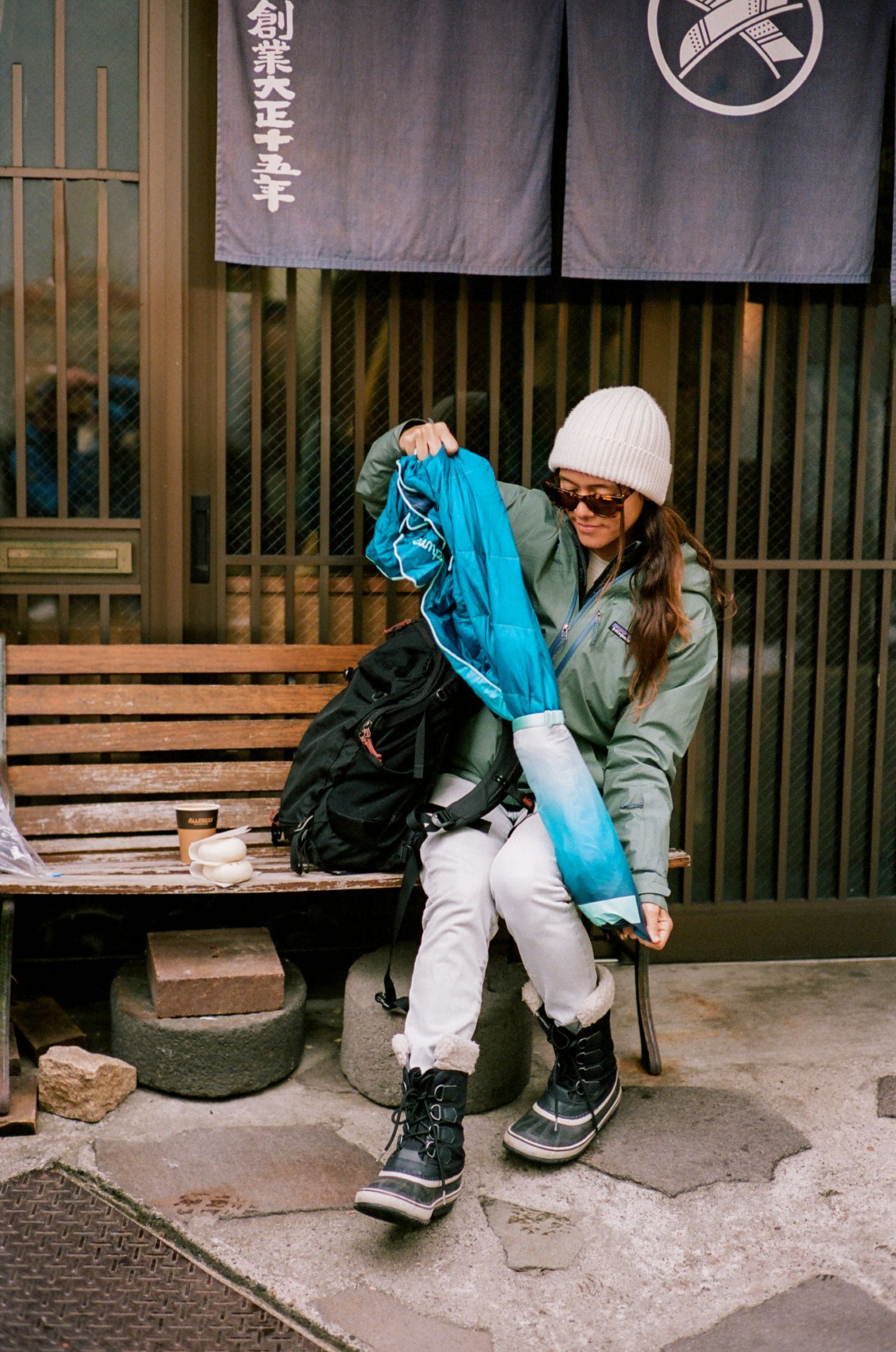 Rumpl Travel Puffy Blanket - Deep Foam Fade 🌱